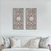 Botanical Panel - Botanical Panel Distressed Carved 2-Piece Wall Decor Set - Antique Brown - Simple Home Plus