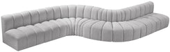 Arc - Boucle Fabric 8 Piece Curved Modular Sofa - Simple Home Plus