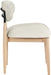 Riccio - Performance Fabric Upholstered Dining Side Chair (Set of 2) With Light Brown Legs - Cream - Simple Home Plus