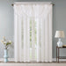 Irina - Diamond Sheer Embroidered Waterfall Valance - White - Simple Home Plus
