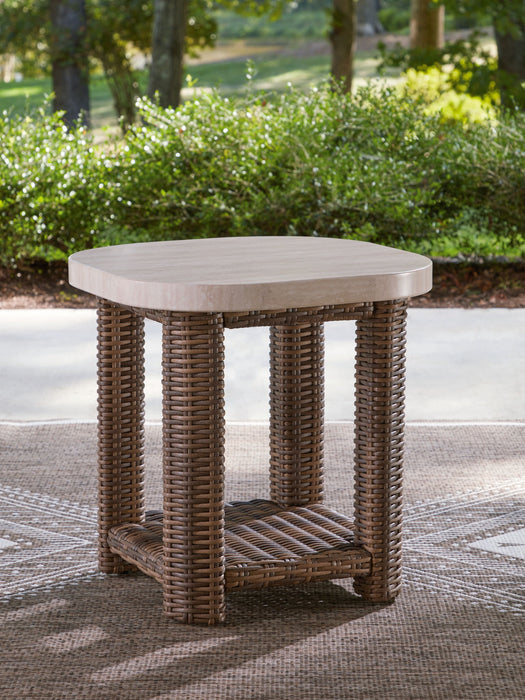 Dolan Creek - Square End Table - Beige / Brown - Simple Home Plus