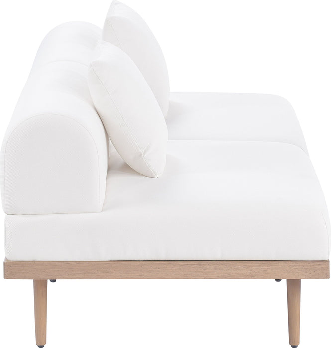 Laguna - 2 Piece Resilient Water Resistant Fabric 71" Outdoor Patio Armless Modular Loveseat - Simple Home Plus