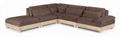 Turin - Chenille Fabric Upholstered Modular Sectional - Brown - Simple Home Plus