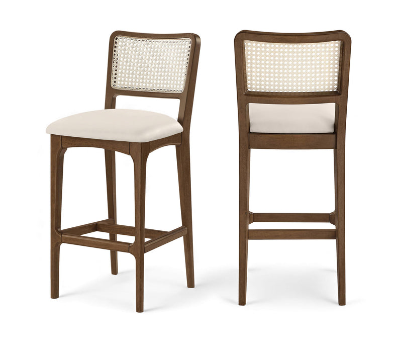 Atrium - Upholstered Bar Stool (Set of 2) - Brushed Brown Frame - Simple Home Plus