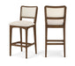 Atrium - Upholstered Bar Stool (Set of 2) - Brushed Brown Frame - Simple Home Plus
