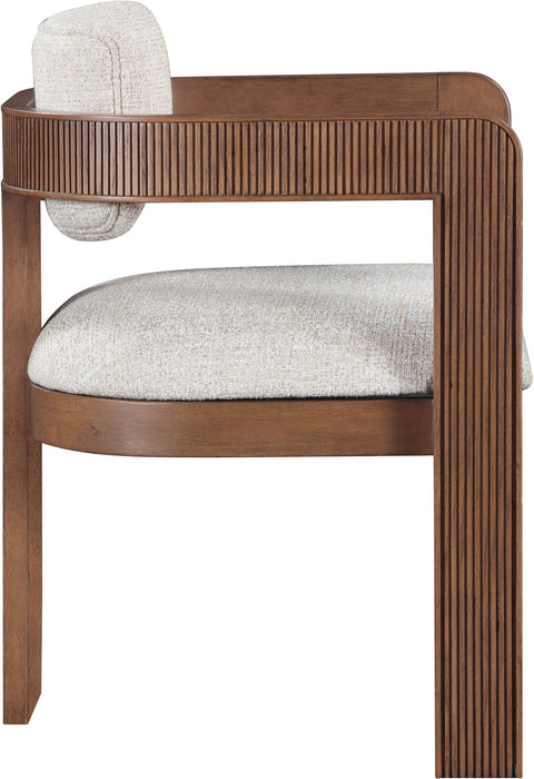 Sacha - Linen Dining Chair With Brown Base (Set of 2) - Simple Home Plus