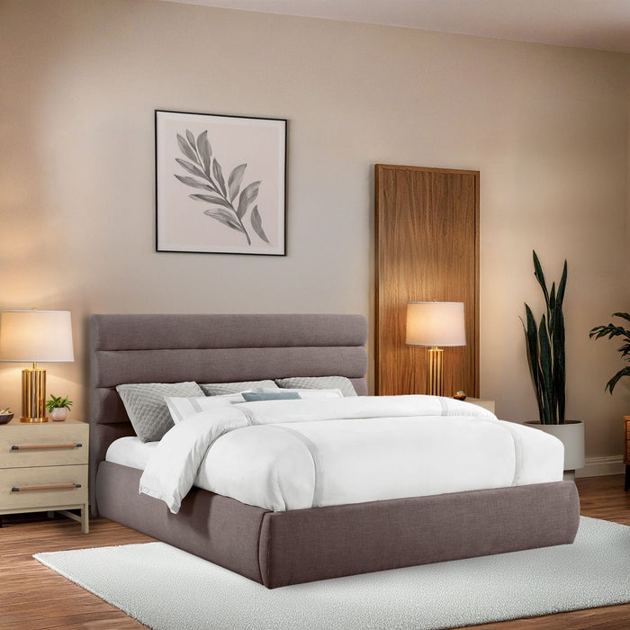 Adam - Linen Fabric Bed With 52" Headboard - Simple Home Plus