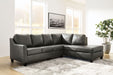 Valderno - Fog - 2-Piece Sectional With Raf Corner Chaise - Simple Home Plus