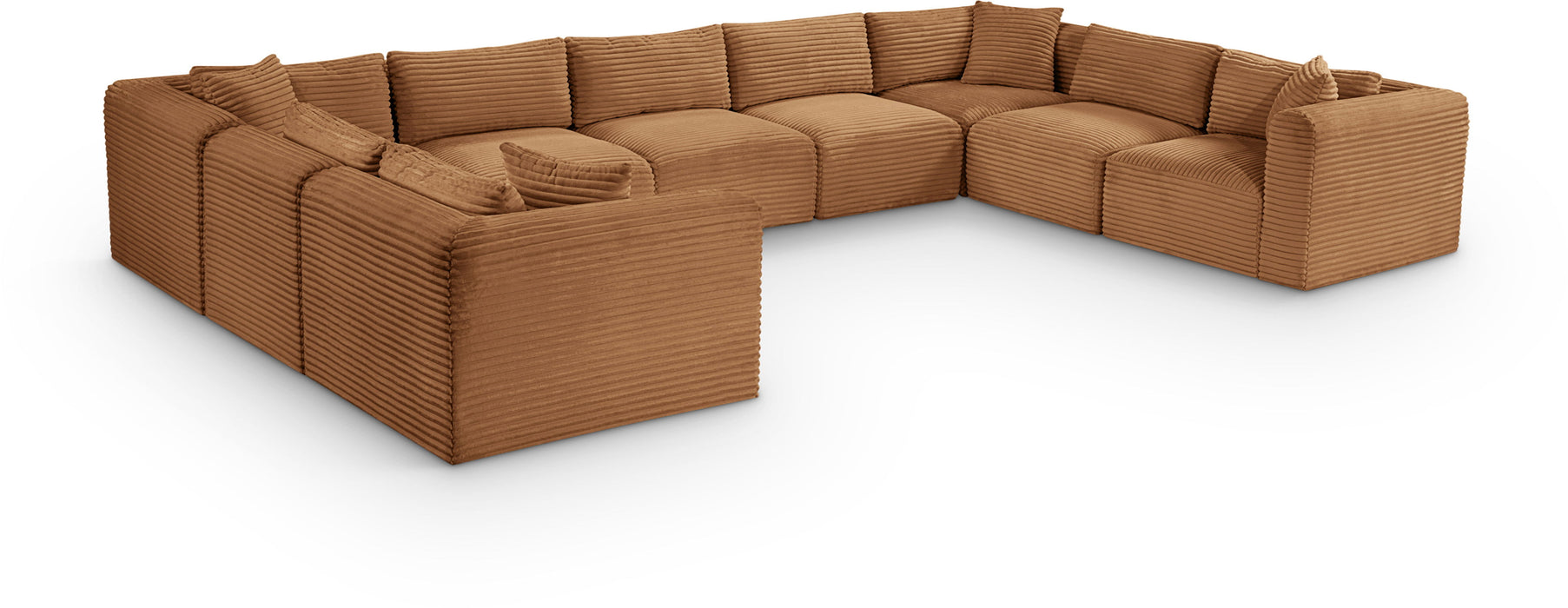 Shaggy - 9 Piece Modular U-Shaped Sectional - Simple Home Plus