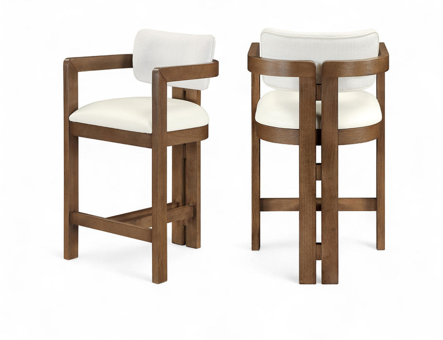 Ravina - Upholstered Counter Stool With Stained Brown Base - Simple Home Plus
