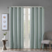 Maya - 54" Printed Heathered Blackout Grommet Top Curtain Panel - Aqua - Simple Home Plus