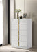 Ines - 5-Drawer Bedroom Chest Of Drawers - White High Gloss - Simple Home Plus