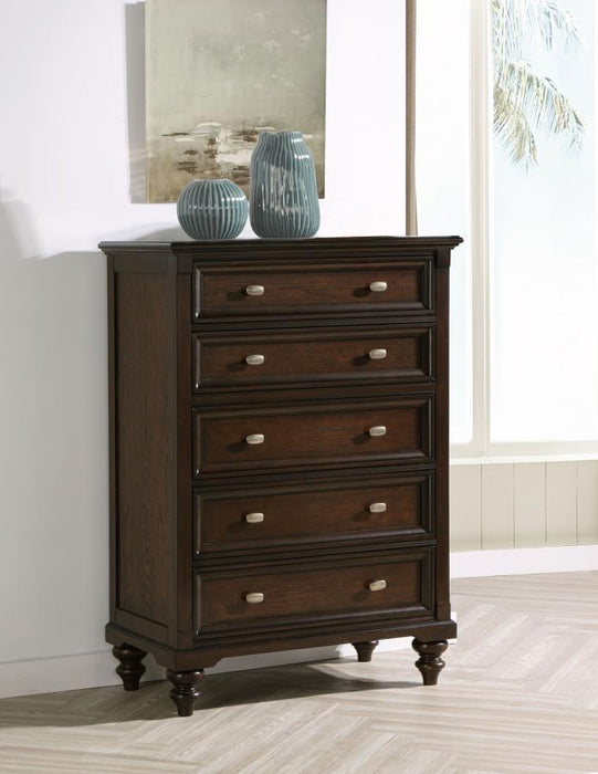 Andover - 5-Drawer Chest Of Drawers - Dark Oak - Simple Home Plus