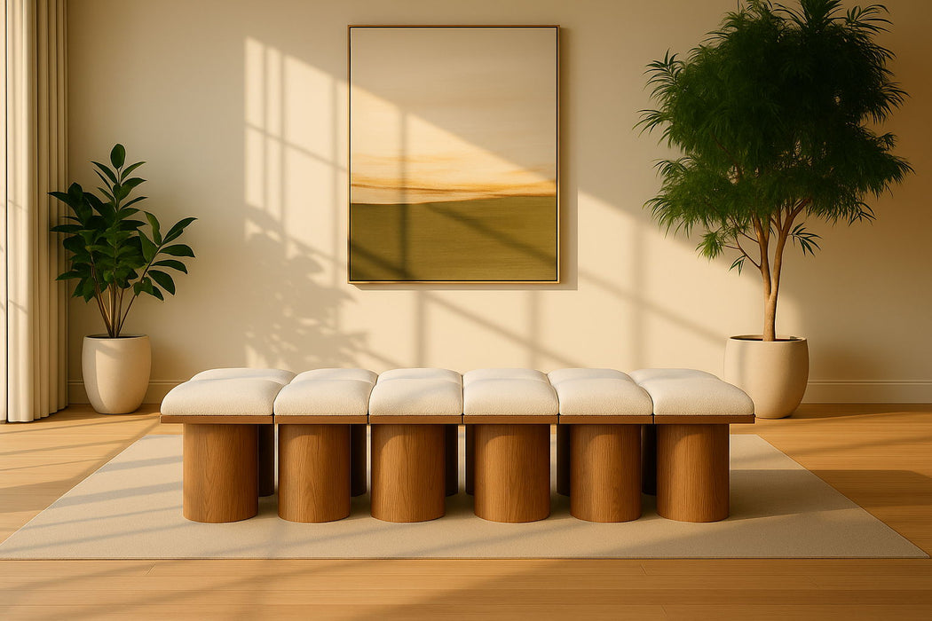 Pavilion - 12 Piece Modular Bench With Brown Base - Simple Home Plus