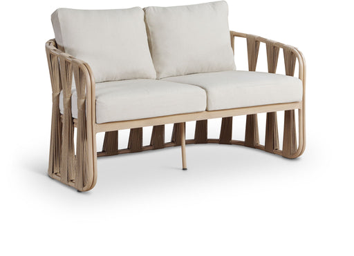 San Pietro - Resilient Waterproof Fabric 60.5" Upholstered Outdoor Patio Loveseat - Simple Home Plus