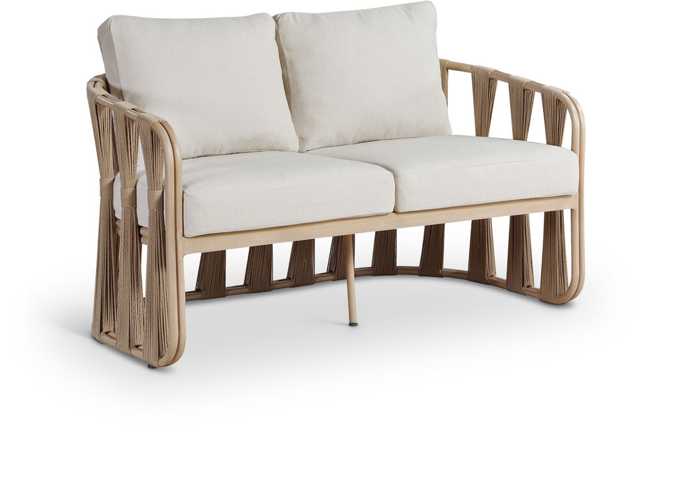 San Pietro - Resilient Waterproof Fabric 60.5" Upholstered Outdoor Patio Loveseat - Simple Home Plus