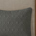 Quebec - Queen Fitted Bedspread (Set of 3) - Dark Gray - Simple Home Plus