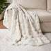 Vivienne - Faux Fur Throw - Ivory - Simple Home Plus