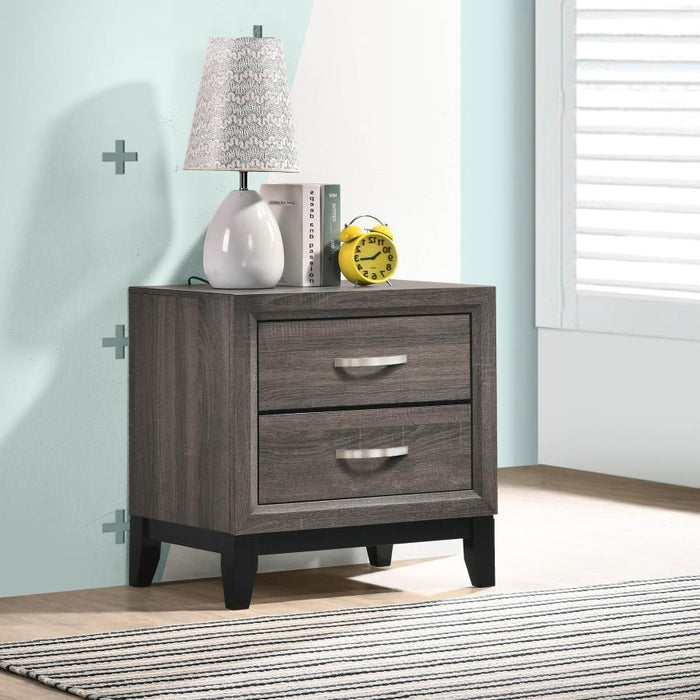 Watson - 2-Drawer Nightstand - Gray Oak - Simple Home Plus