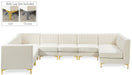 Alina - 8 Piece Velvet Modular Sectional - Simple Home Plus