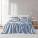 Satin - 6 Piece King Luxury Sheet Set - Blue - Simple Home Plus