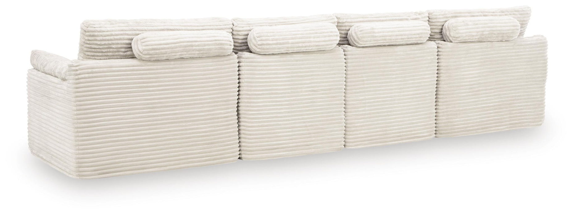 Fannin - 4-Piece Sectional With Ottoman - Ivory - Simple Home Plus