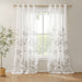 Cecily - 84" Burnout Printed Window Panel - Gray - Simple Home Plus