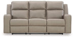 Lavenhorne - Pebble - Rec Sofa W/Drop Down Table - Simple Home Plus