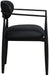 Riccio - Faux Leather Dining Arm Chair (Set of 2) - Black Frame - Simple Home Plus