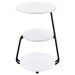 Hilly - 3-Tier Round Accent Side Table - White And Black - Simple Home Plus