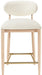 Riccio - Stool - Natural And Gold Frame - Simple Home Plus