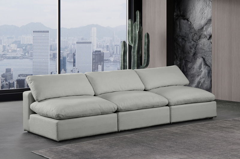 Comfy - Linen Modular Armless Sofa 3 Seats