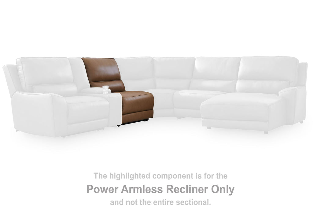 DeepWakes - Power Armless Recliner With Adjustable Headrest - Caramel - Simple Home Plus