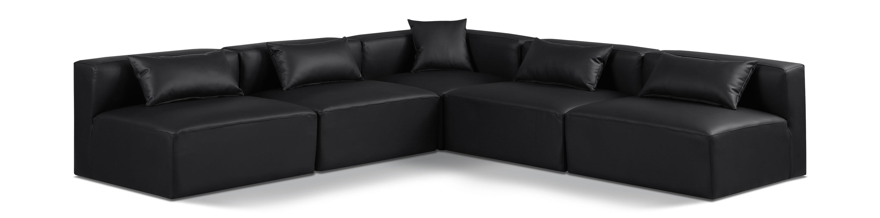 Cube - 5 Piece Modular Corner Armless Sectional - Simple Home Plus