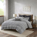 Rhea - Duvet Cover Mini Set - Gray / Black - Simple Home Plus