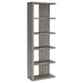 Harrison - 5-Shelf Bookshelf - Weathered Gray - Simple Home Plus
