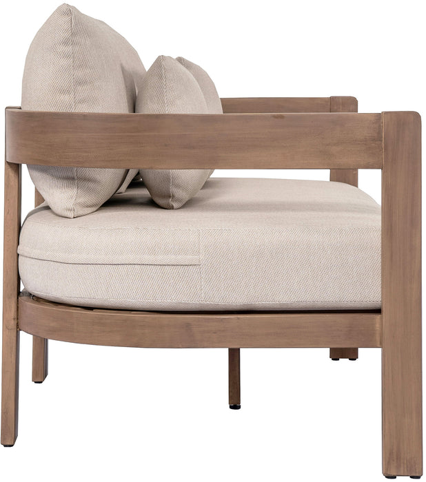 Newport - Water Resistant Fabric 65" Upholstered Outdoor Patio Loveseat - Simple Home Plus