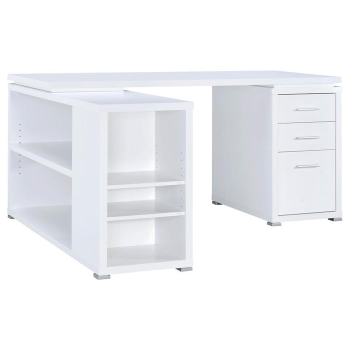 Yvette - 3-Drawer L-Shape Computer Desk - Simple Home Plus