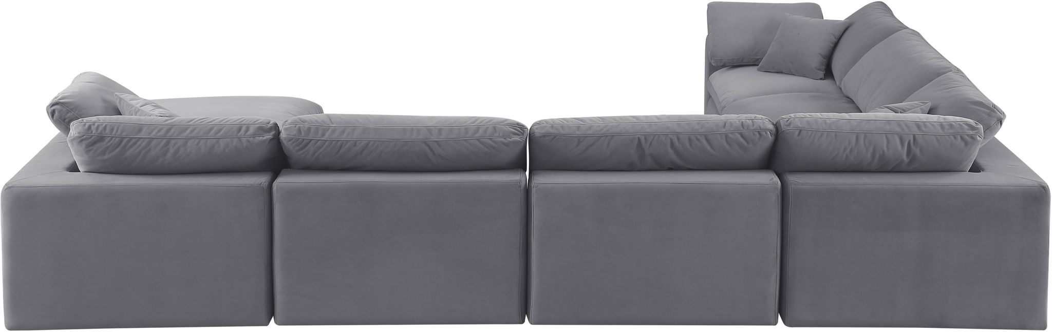 Comfy - 7 Piece Velvet Modular Sectional With Chaise - Simple Home Plus
