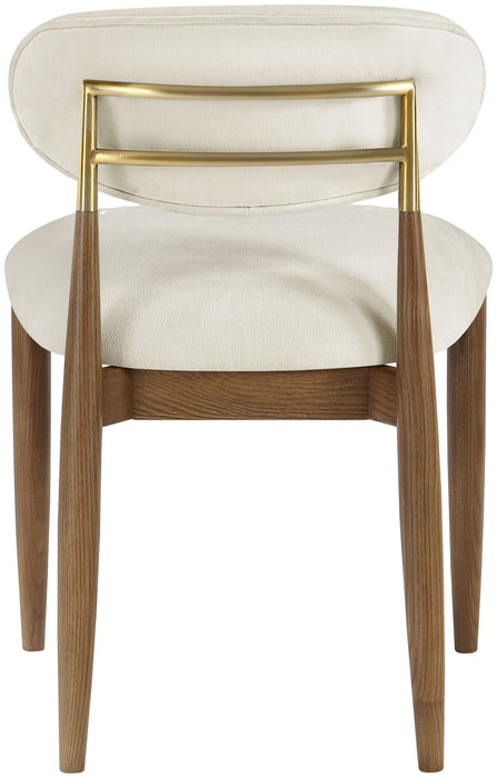 Riccio - Fabric Dining Side Chair (Set of 2) - Walnut Frame - Simple Home Plus