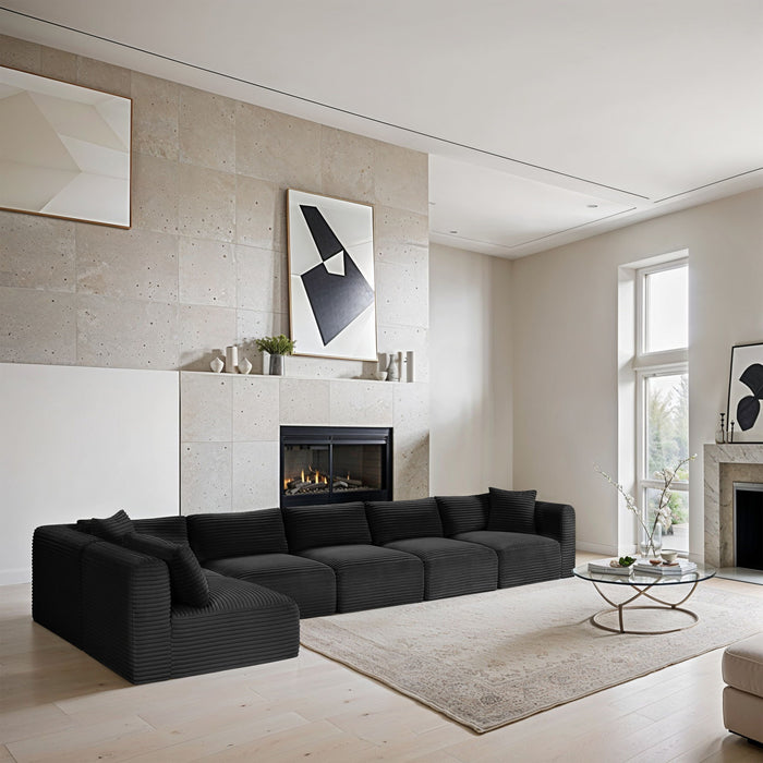 Shaggy - 6 Piece Modular Sectional - Simple Home Plus
