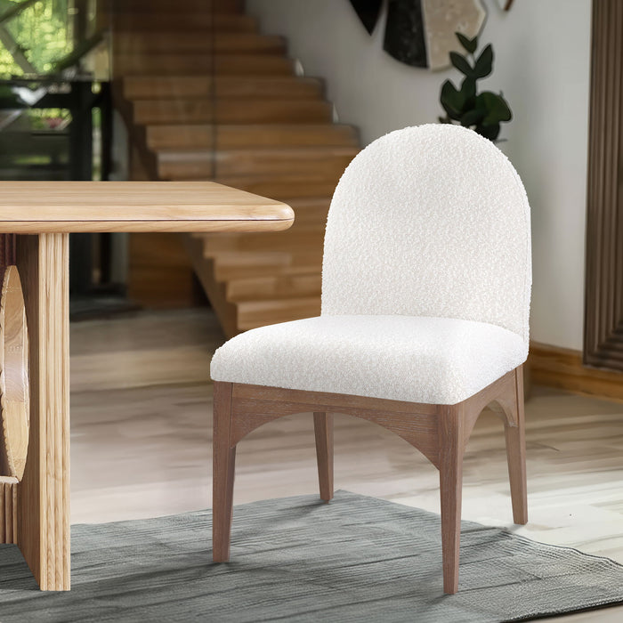 Waldorf - Boucle Dining Side Chair With Natural Legs - Simple Home Plus