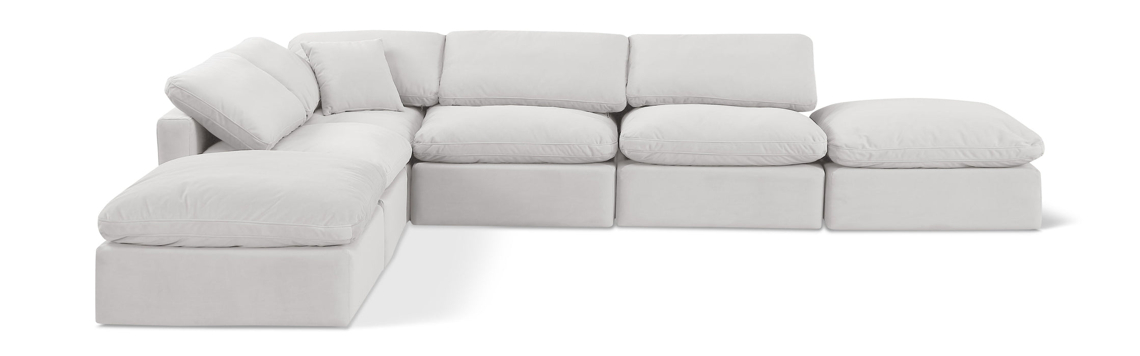 Indulge - Velvet 6 Piece Modular Armless Sectional - Simple Home Plus