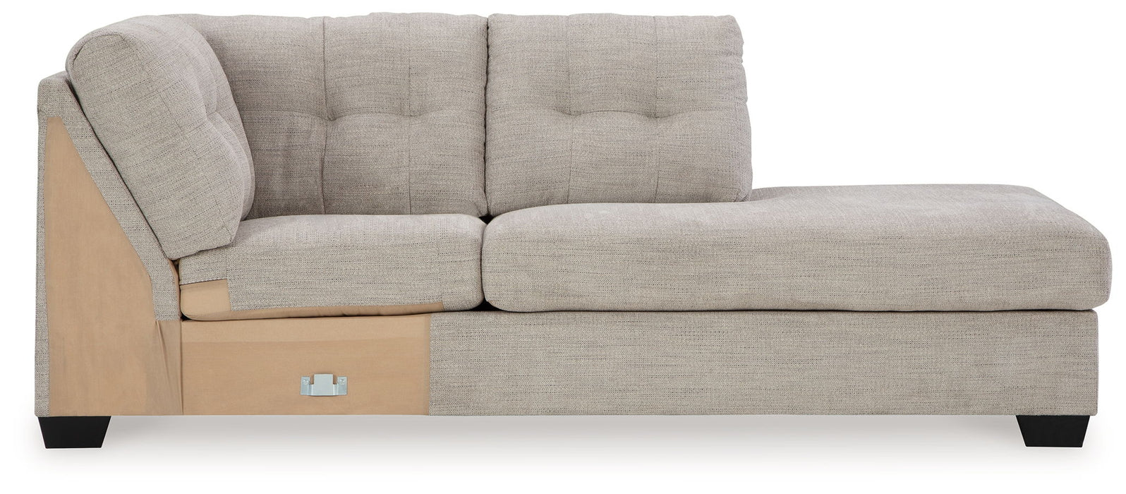 Mahoney - Raf Corner Chaise - Pebble - Simple Home Plus