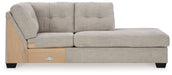 Mahoney - Raf Corner Chaise - Pebble - Simple Home Plus