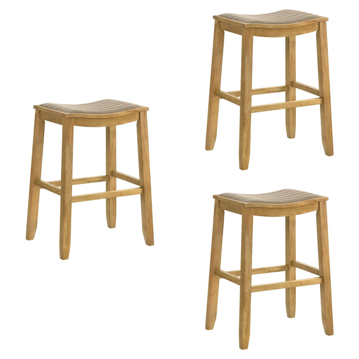 Iyani - Coastal Modern Wood Bar Height Kitchen Bar Stool - Simple Home Plus