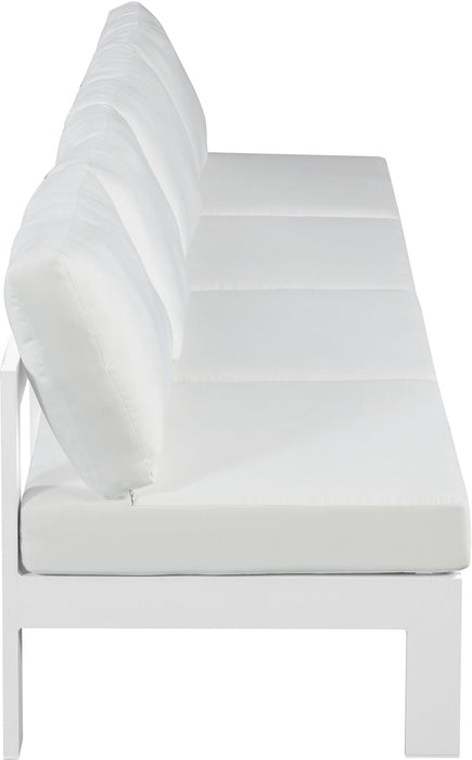 Nizuc - Outdoor Patio 4 Seat Armless Modular Sofa With White Frame - Simple Home Plus