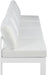 Nizuc - Outdoor Patio 4 Seat Armless Modular Sofa With White Frame - Simple Home Plus