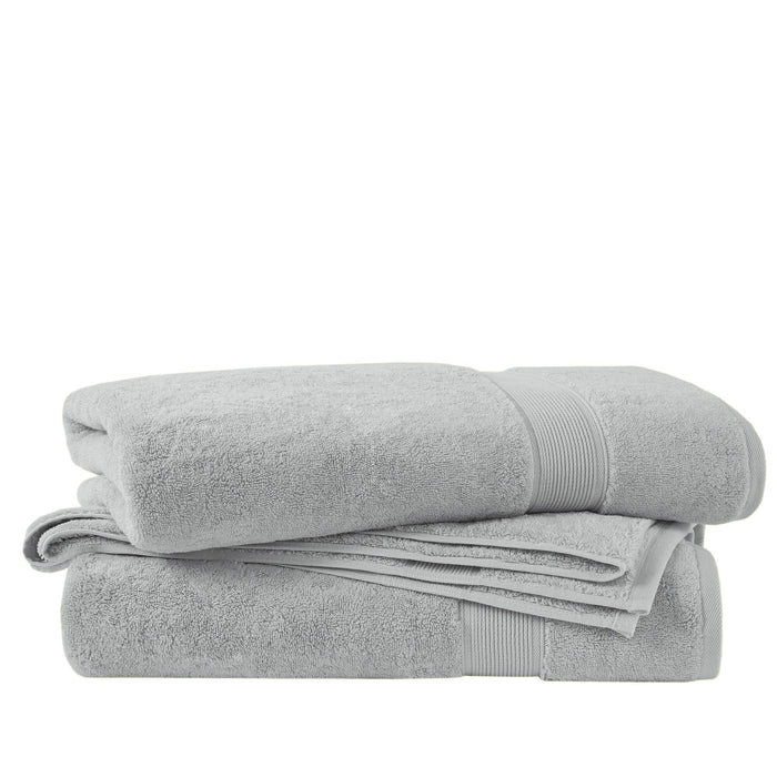 800GSM - 2 Piece Set Bath Sheet Antimicrobial - Silver - Simple Home Plus