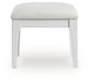 Chalanna - White - Vanity Stool - Simple Home Plus